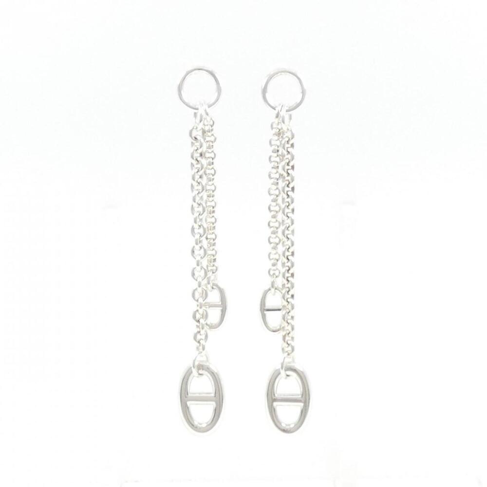HERMES Silver Earrings